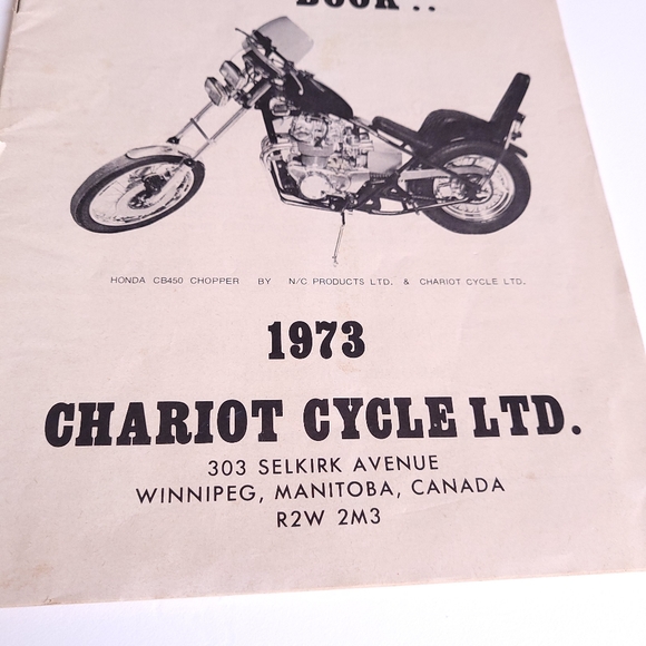 1973 Chariot Cycle Ltd / Motorcycle Shopping Book / Vintage - Picture 2 of 13